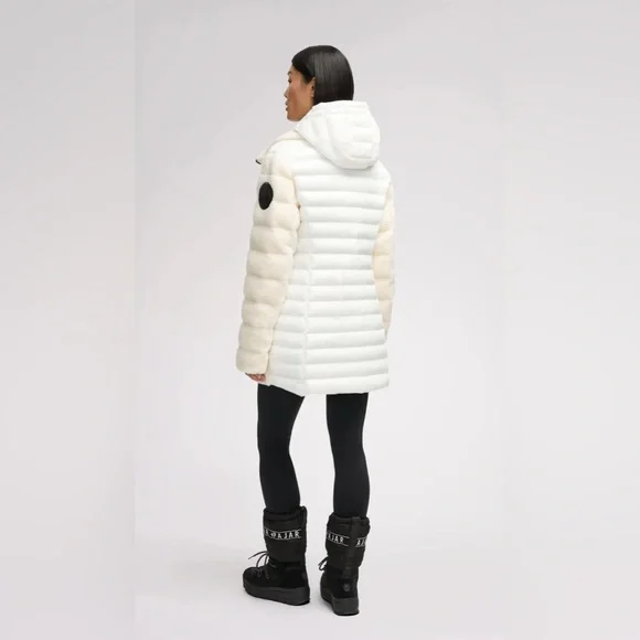 NWT. Pajar Canada Yvaine mixed media parka, size XL. White/off-white. Gorgeous! - Picture 4 of 15